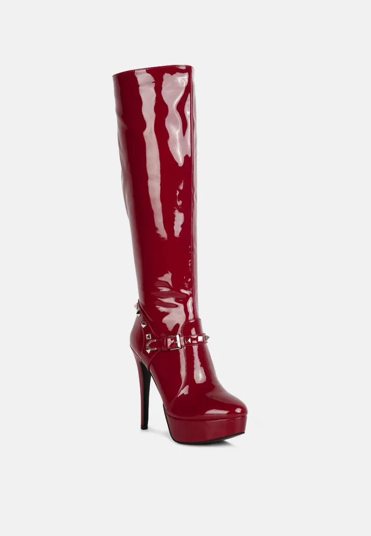 Daphne Stiletto Heeled Mid Calf Boots By Ruw