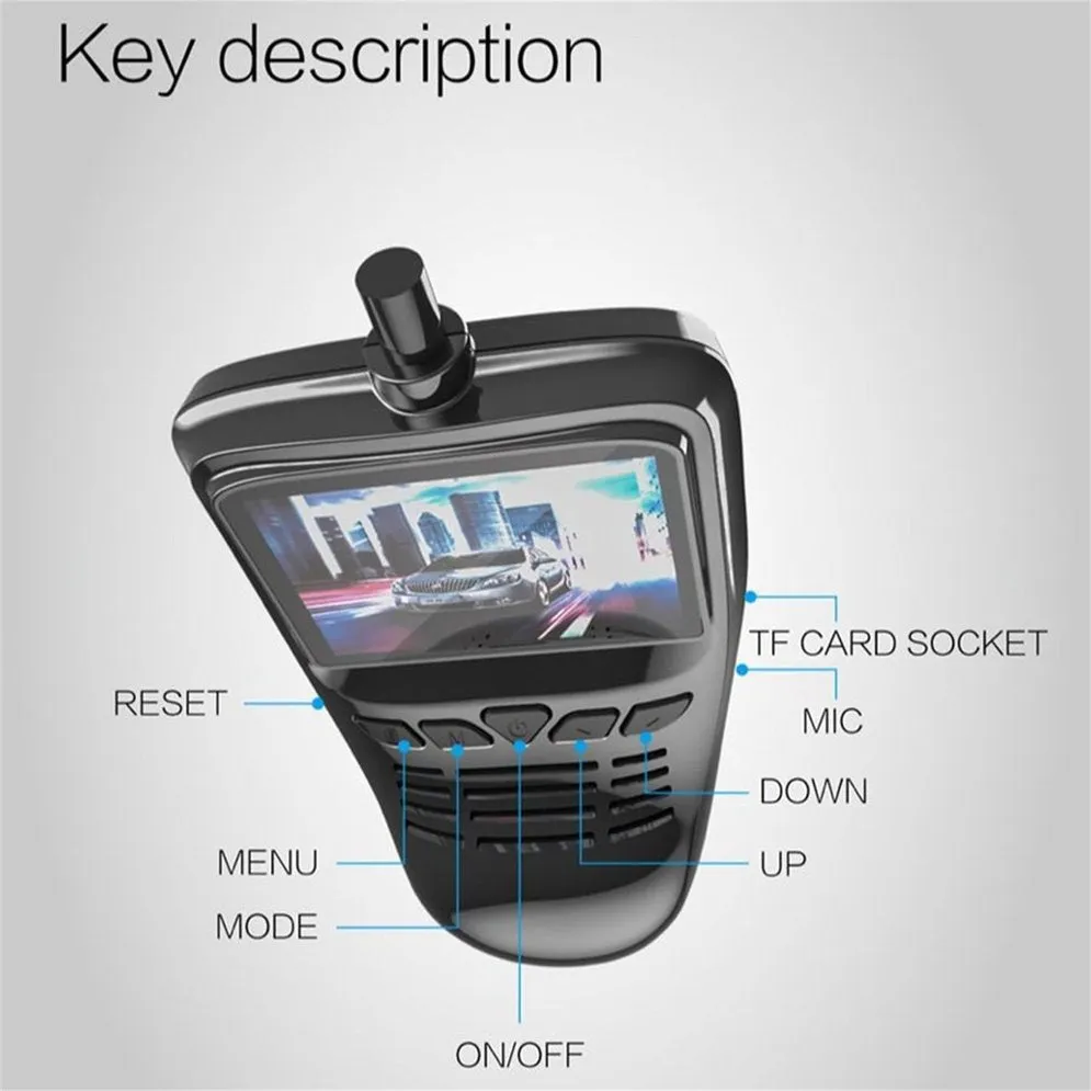 Dash Cam voiture DVR enregistreur caméra avec Wifi Full HD 1080p grand angle lentille G capteur vision nocturne