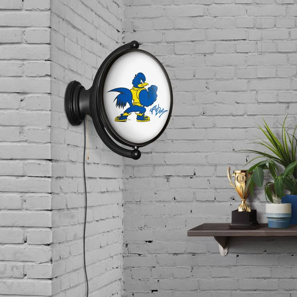 Delaware Blue Hens: Mascot - Original Oval Rotating Lighted Wall Sign