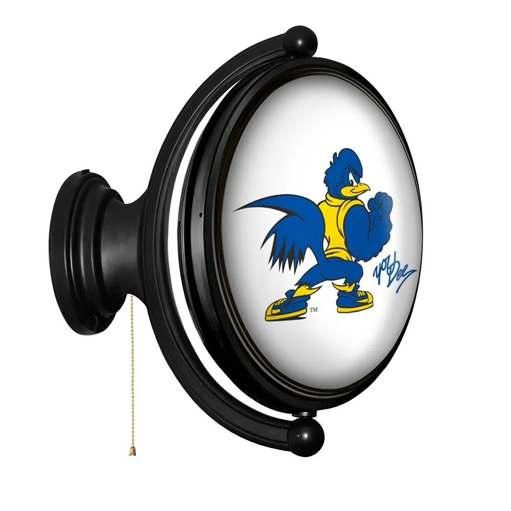 Delaware Blue Hens: Mascot - Original Oval Rotating Lighted Wall Sign