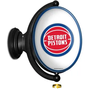 Detroit Pistons: Original Oval Rotating Lighted Wall Sign