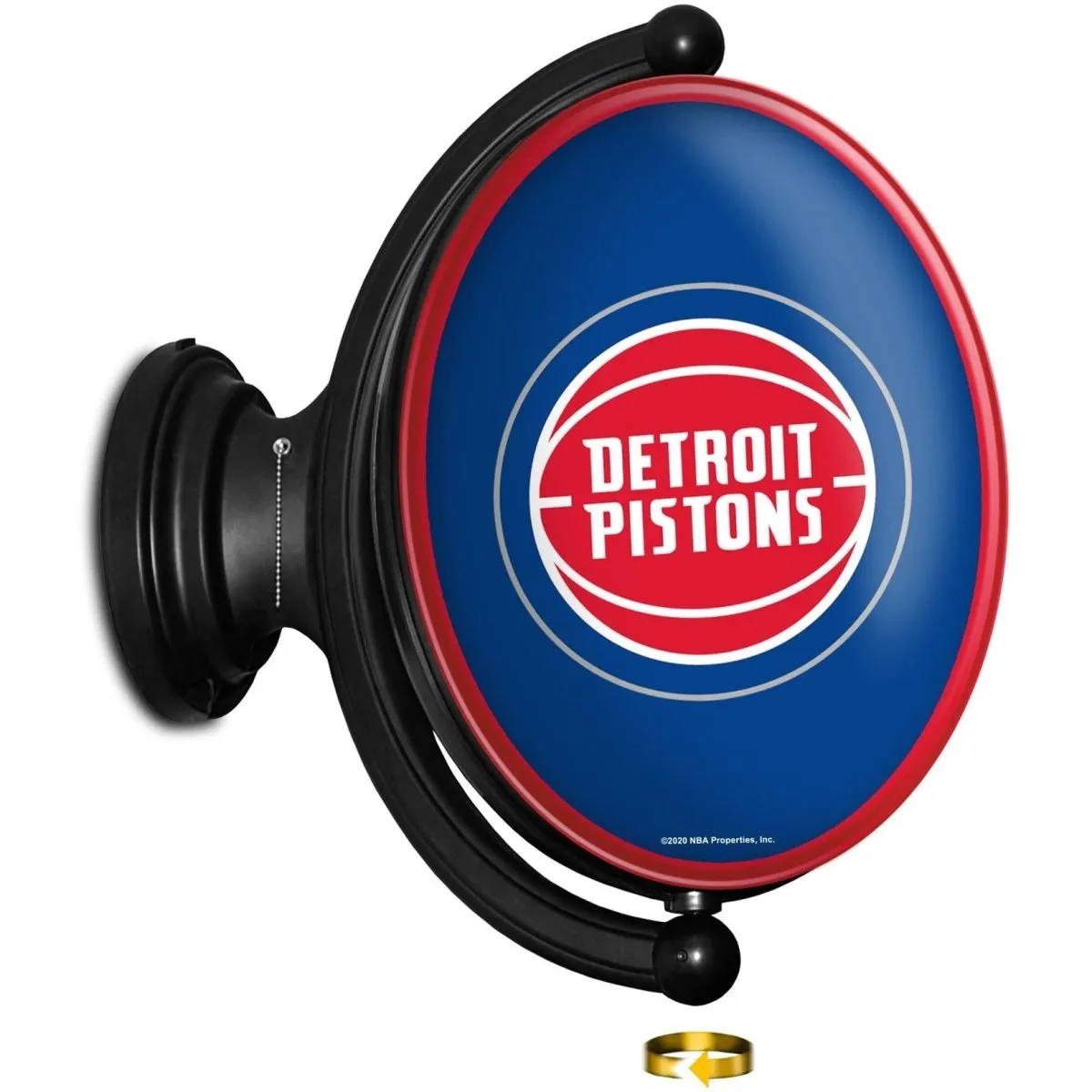 Detroit Pistons: Original Oval Rotating Lighted Wall Sign