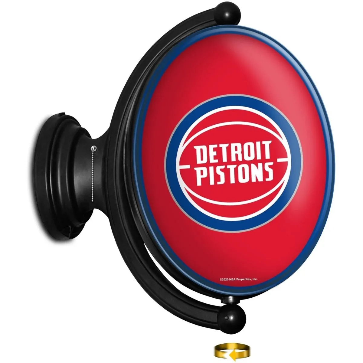 Detroit Pistons: Original Oval Rotating Lighted Wall Sign