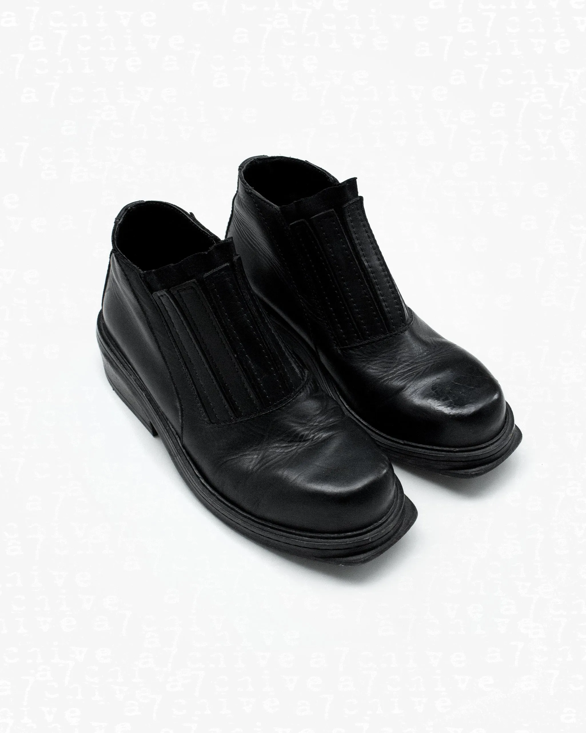 Dirk Bikkembergs Leather Slip-on Boots - S/S 1998