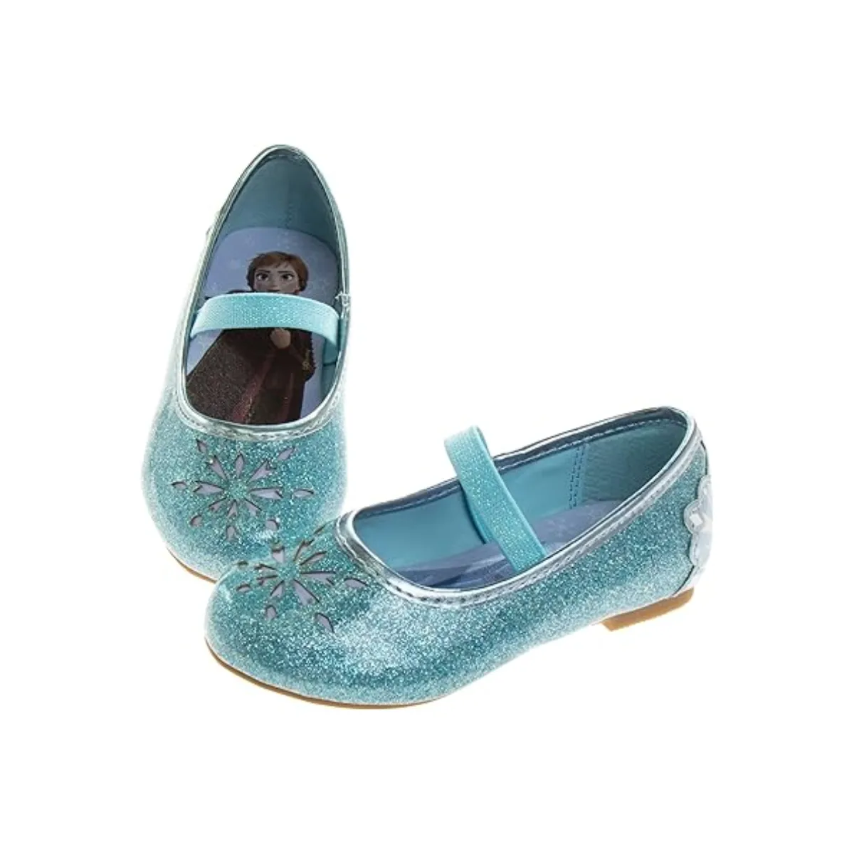 Disney Frozen Mary Jane Flats - Kids Character Princess Dress up Slip-on Shoes (Toddler/Little Kid)