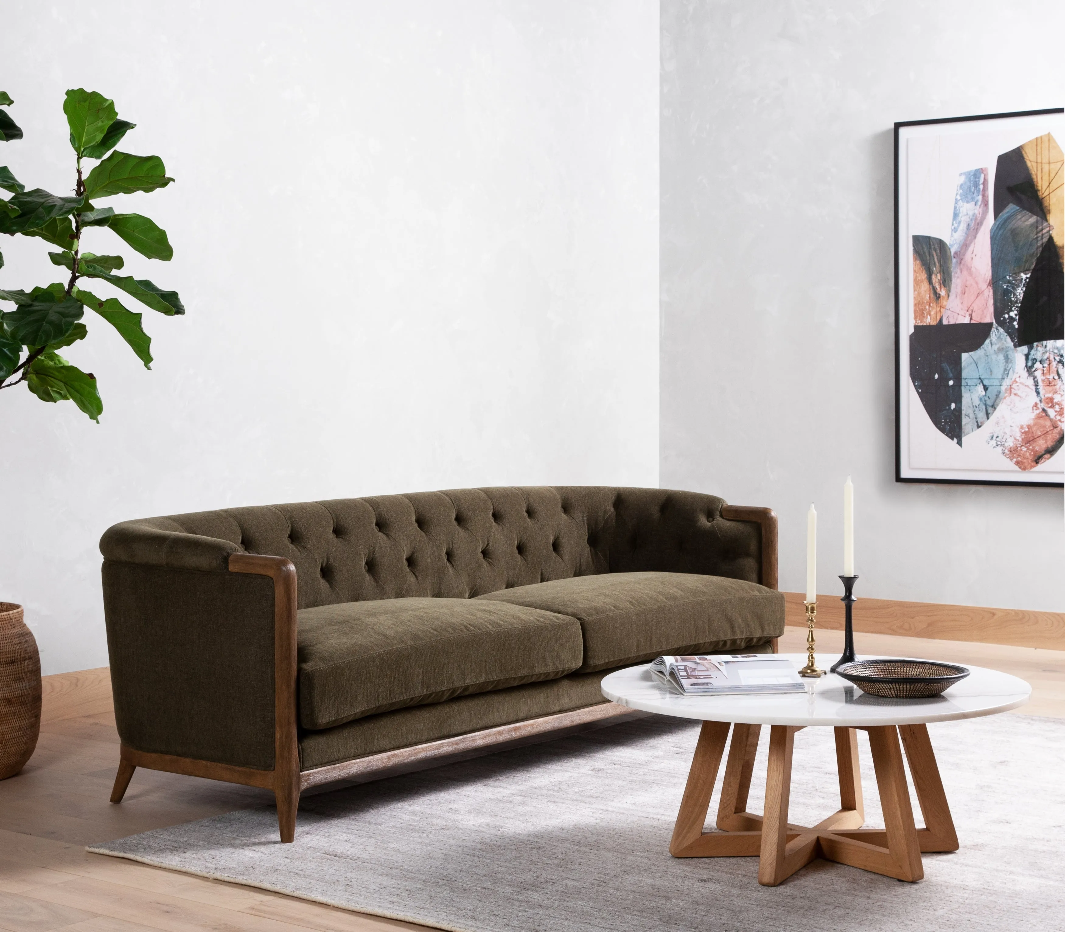 Ellsworth Sofa-90"-Sutton Olive