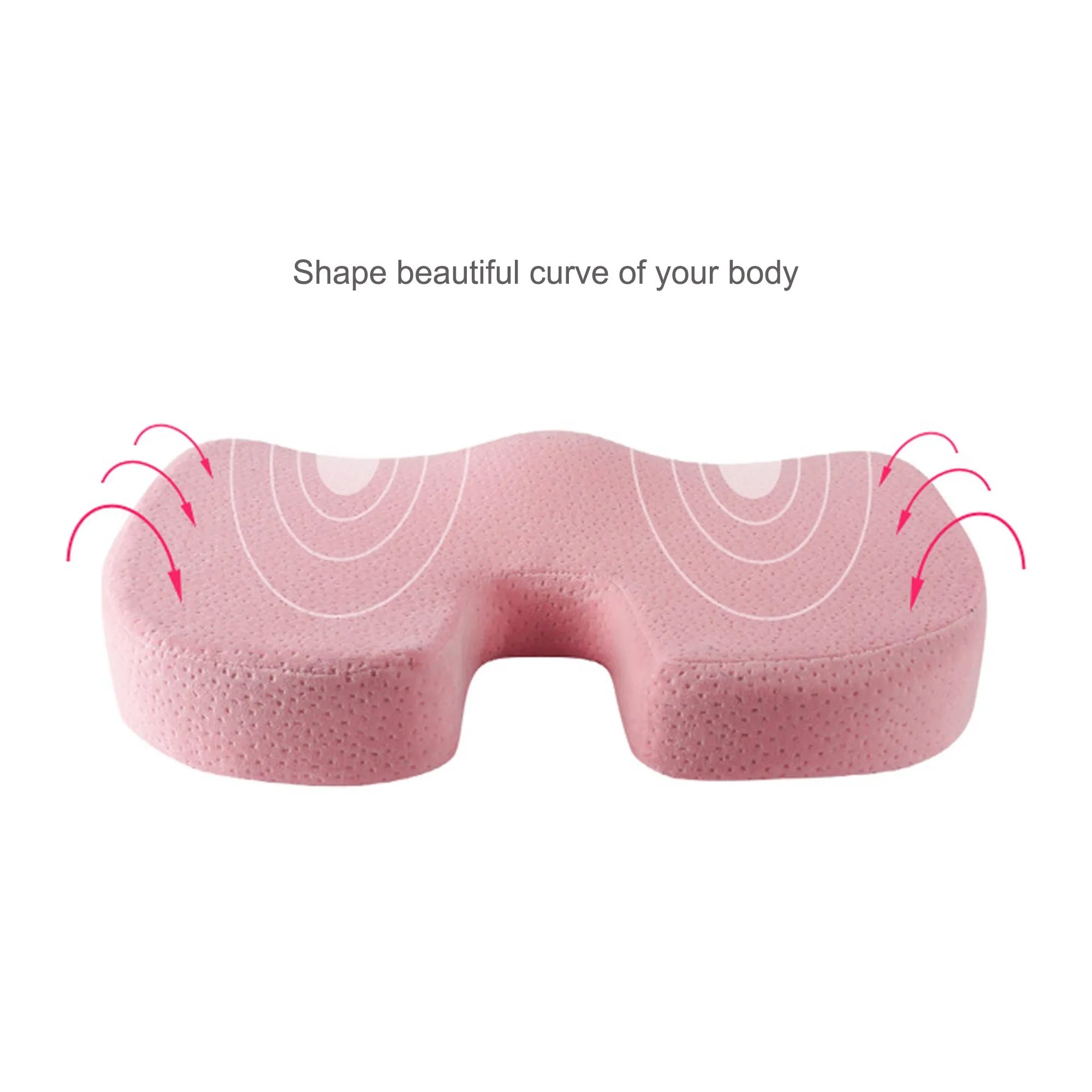 Everlasting Comfort Memory Foam Seat Cushion (Pink/ Blue)