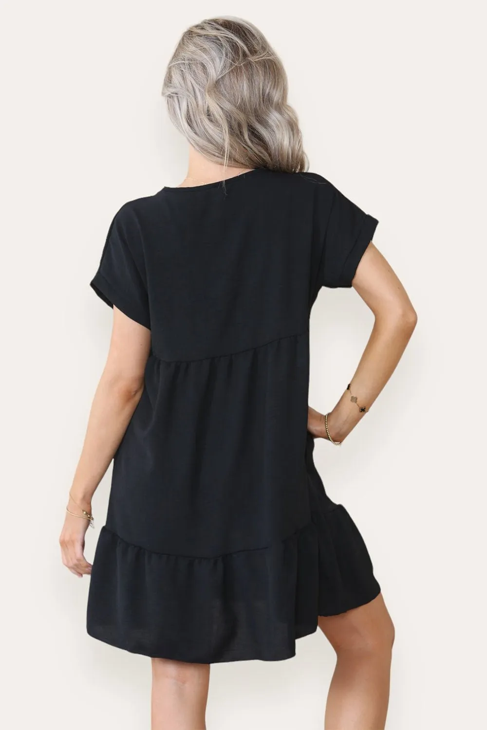 Fancy Style Tiered Smock Dress