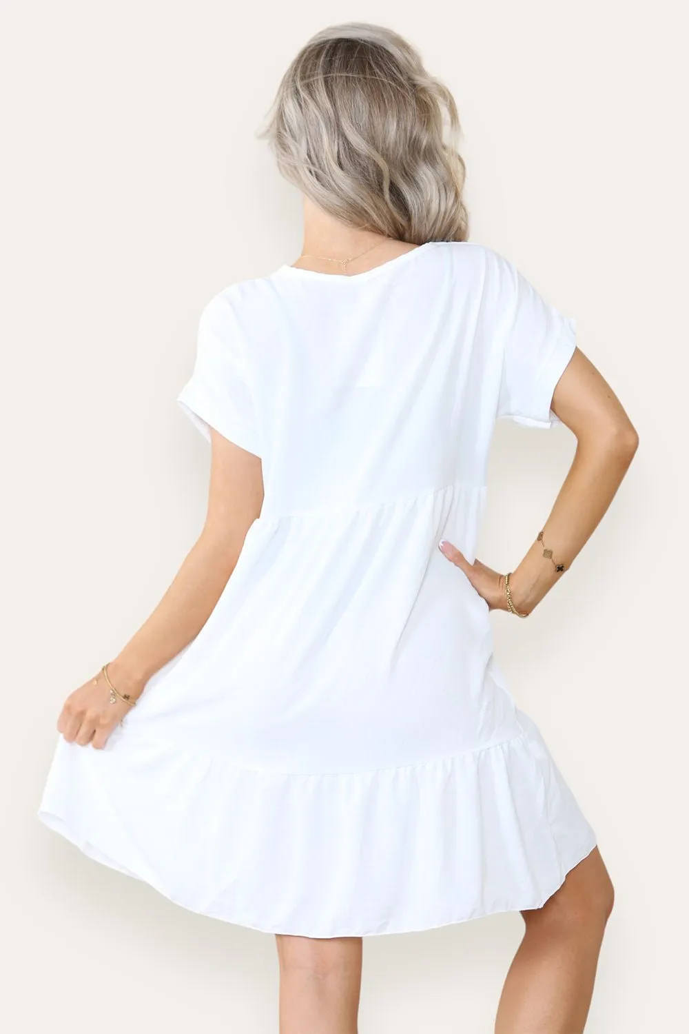 Fancy Style Tiered Smock Dress