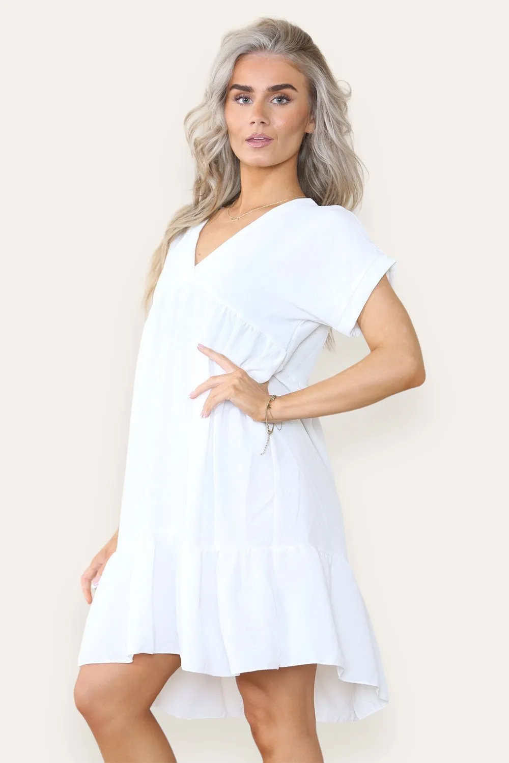 Fancy Style Tiered Smock Dress