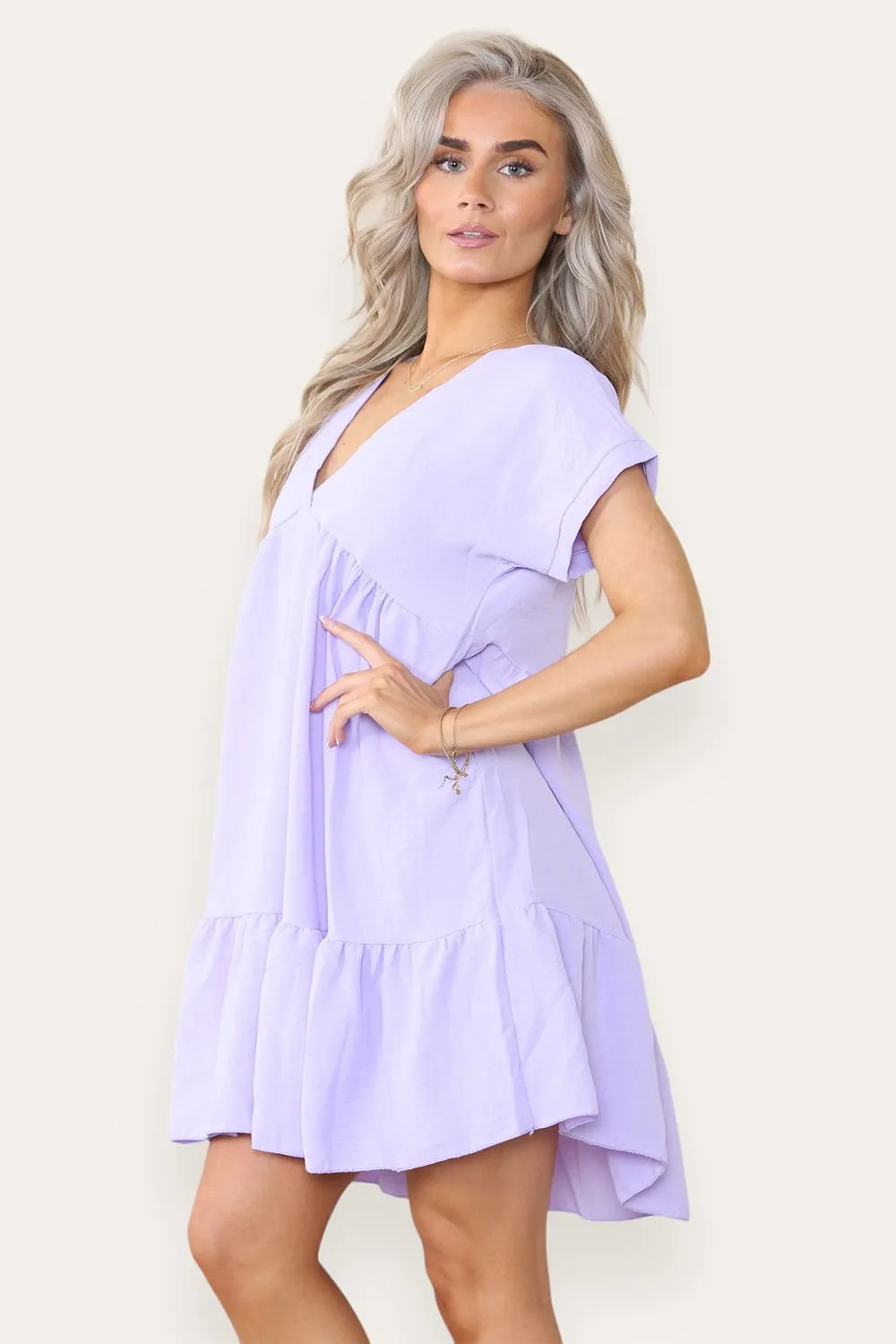 Fancy Style Tiered Smock Dress