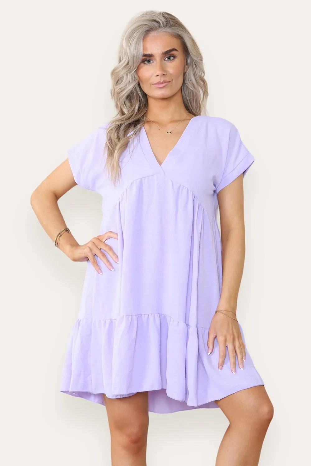 Fancy Style Tiered Smock Dress