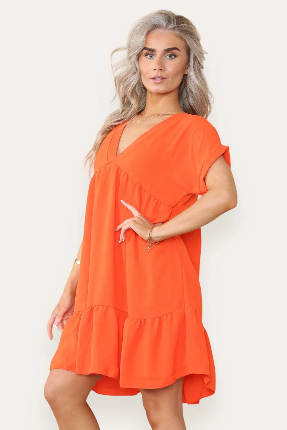 Fancy Style Tiered Smock Dress