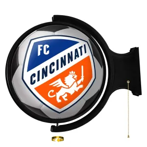 FC Cincinnati: Soccer Ball - Original Round Rotating Lighted Wall Sign