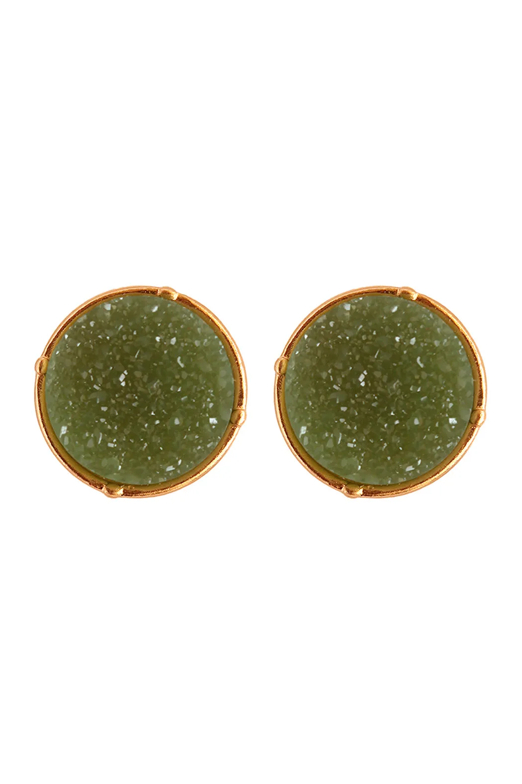 FE1921 - DRUZY ROUND POST EARRINGS
