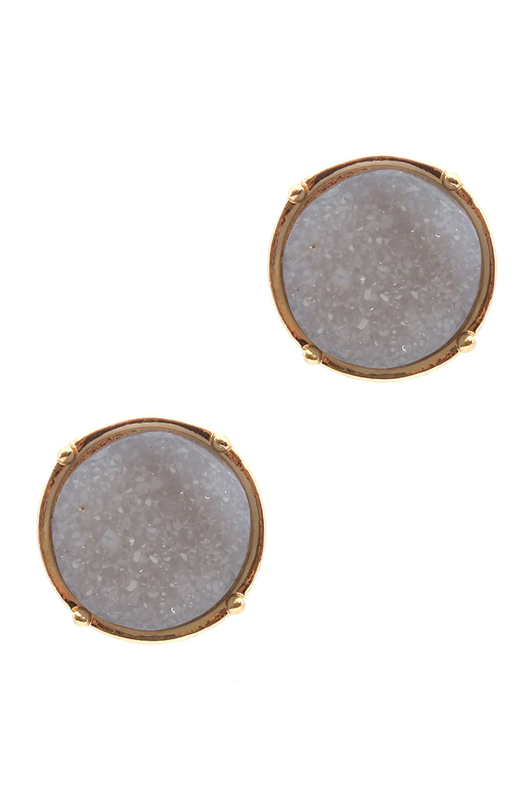 FE1921 - DRUZY ROUND POST EARRINGS