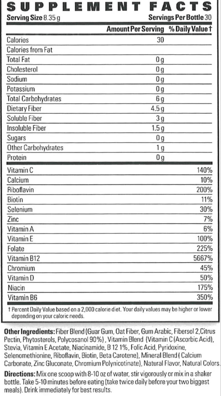 Fiber Fit - Weight Management & Cardio Support