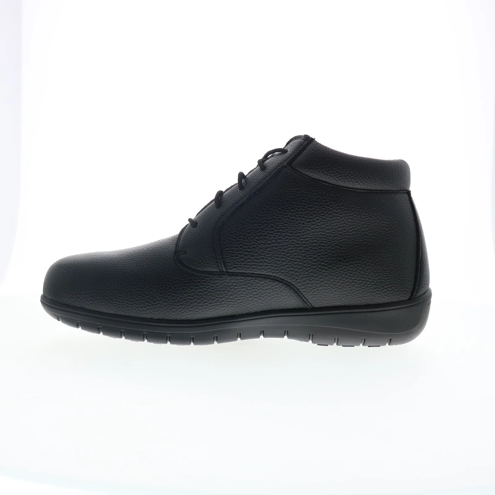 Footsaver by Drew Domino 90678-P1 Mens Black Wide Casual Dress Boots