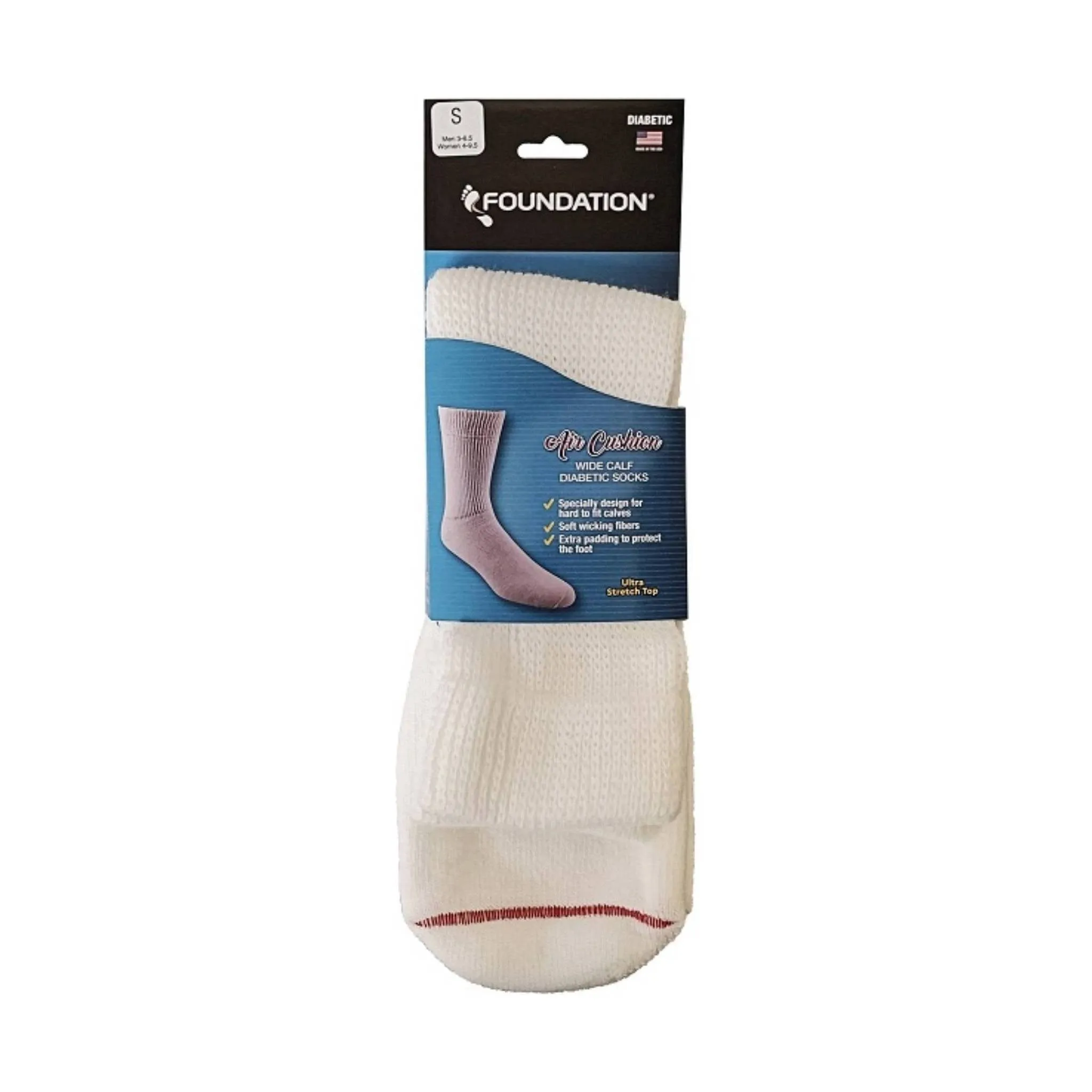 Frankford Leather Co Foundation Diabetic Sock - White