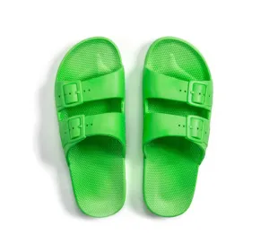 Freedom Moses Neon Green Slides