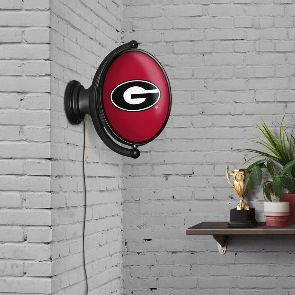 Georgia Bulldogs: Original Oval Rotating Lighted Wall Sign