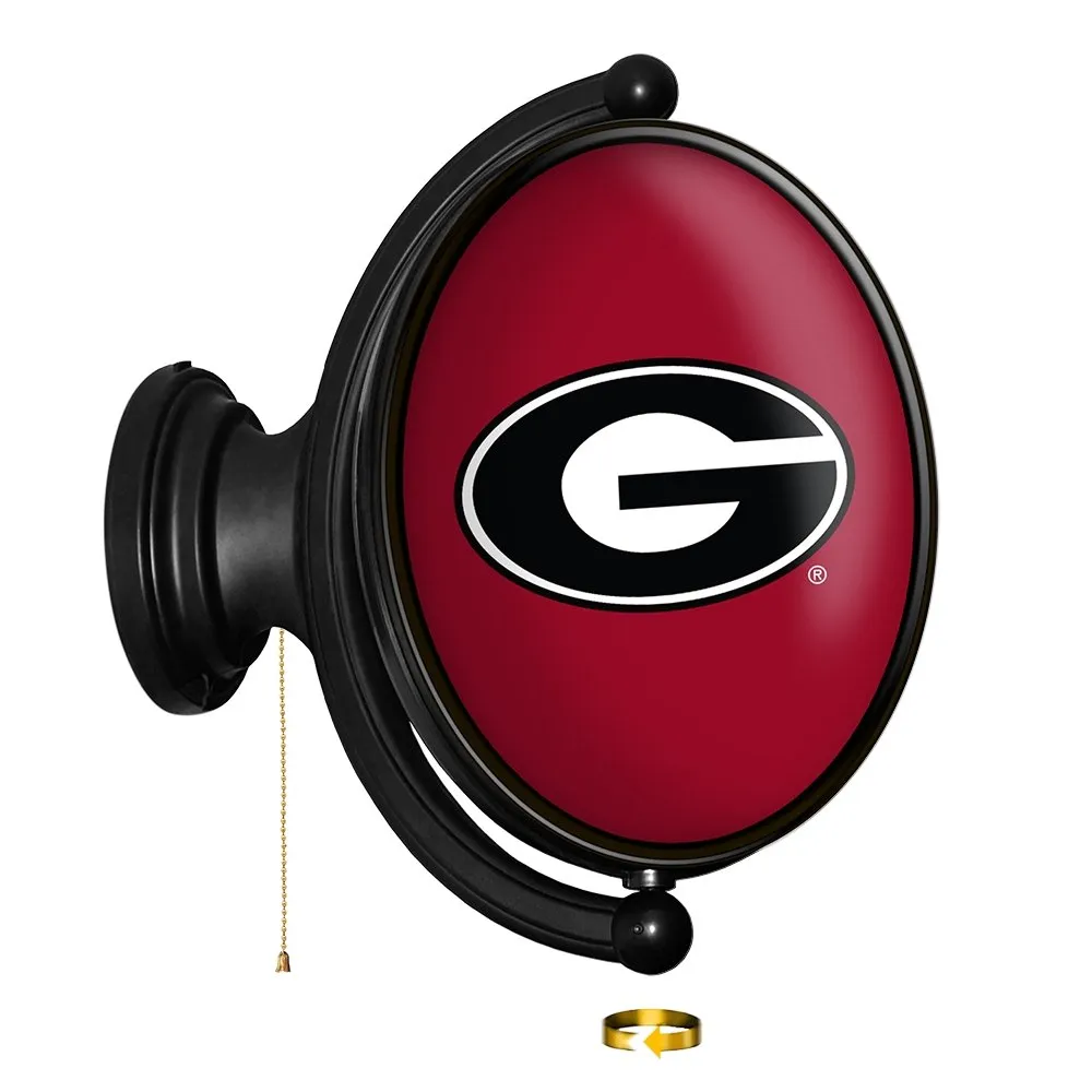 Georgia Bulldogs: Original Oval Rotating Lighted Wall Sign