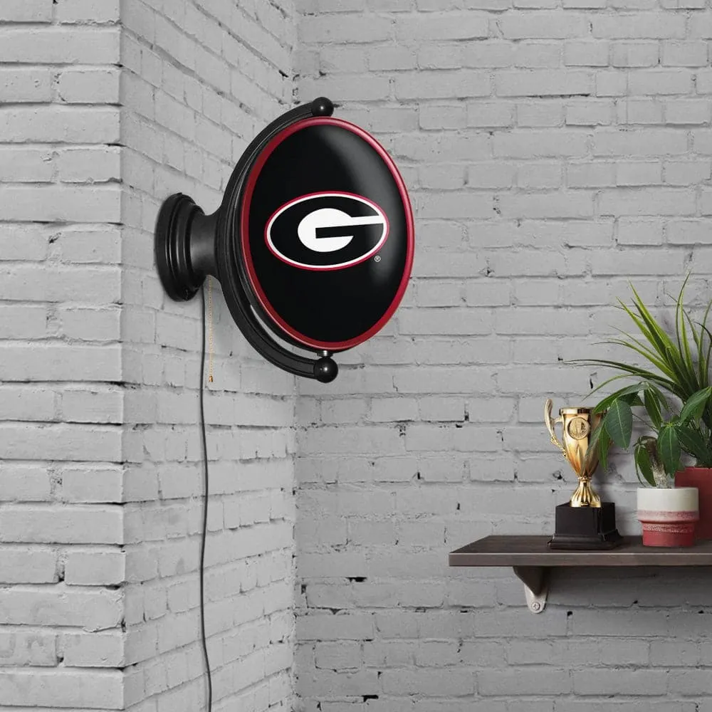 Georgia Bulldogs: Original Oval Rotating Lighted Wall Sign
