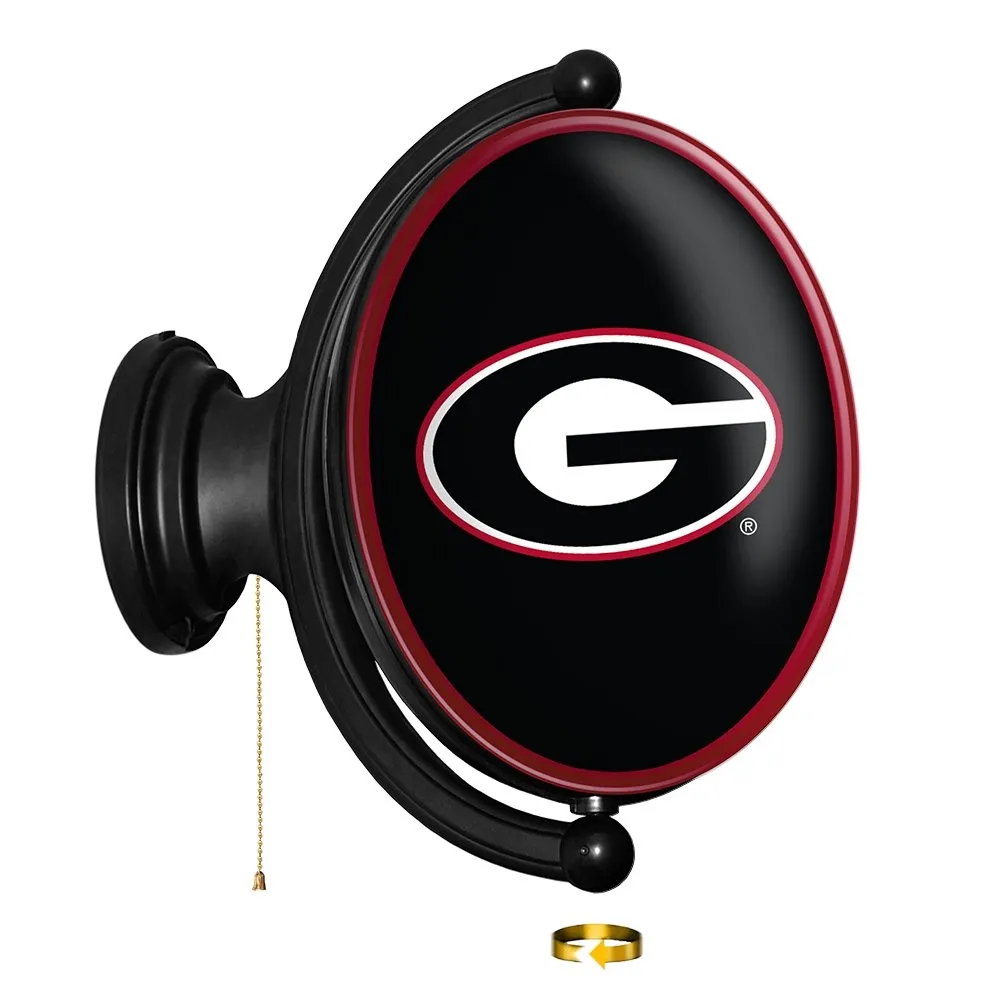 Georgia Bulldogs: Original Oval Rotating Lighted Wall Sign
