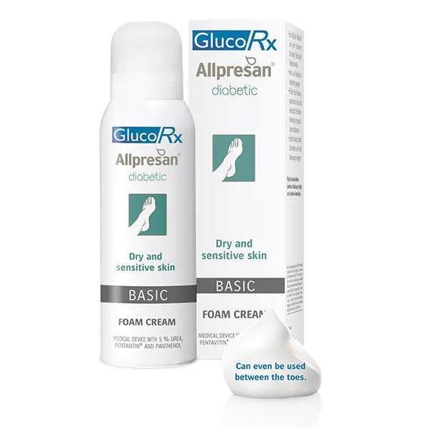 GlucoRx Allpresan Diabetic Foot Foam Cream Basic 300ml x1