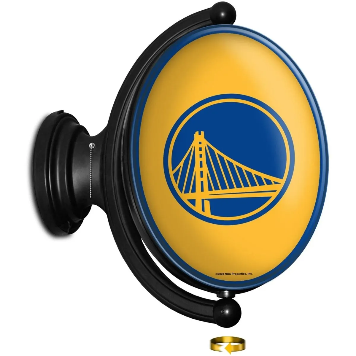 Golden State Warriors: Original Oval Rotating Lighted Wall Sign