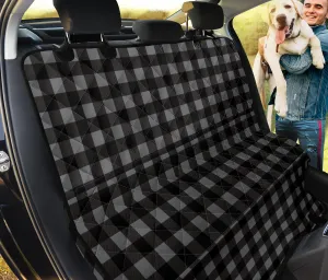 Gray and Black Buffalo Plaid Back Bench Seat Cover For Pets