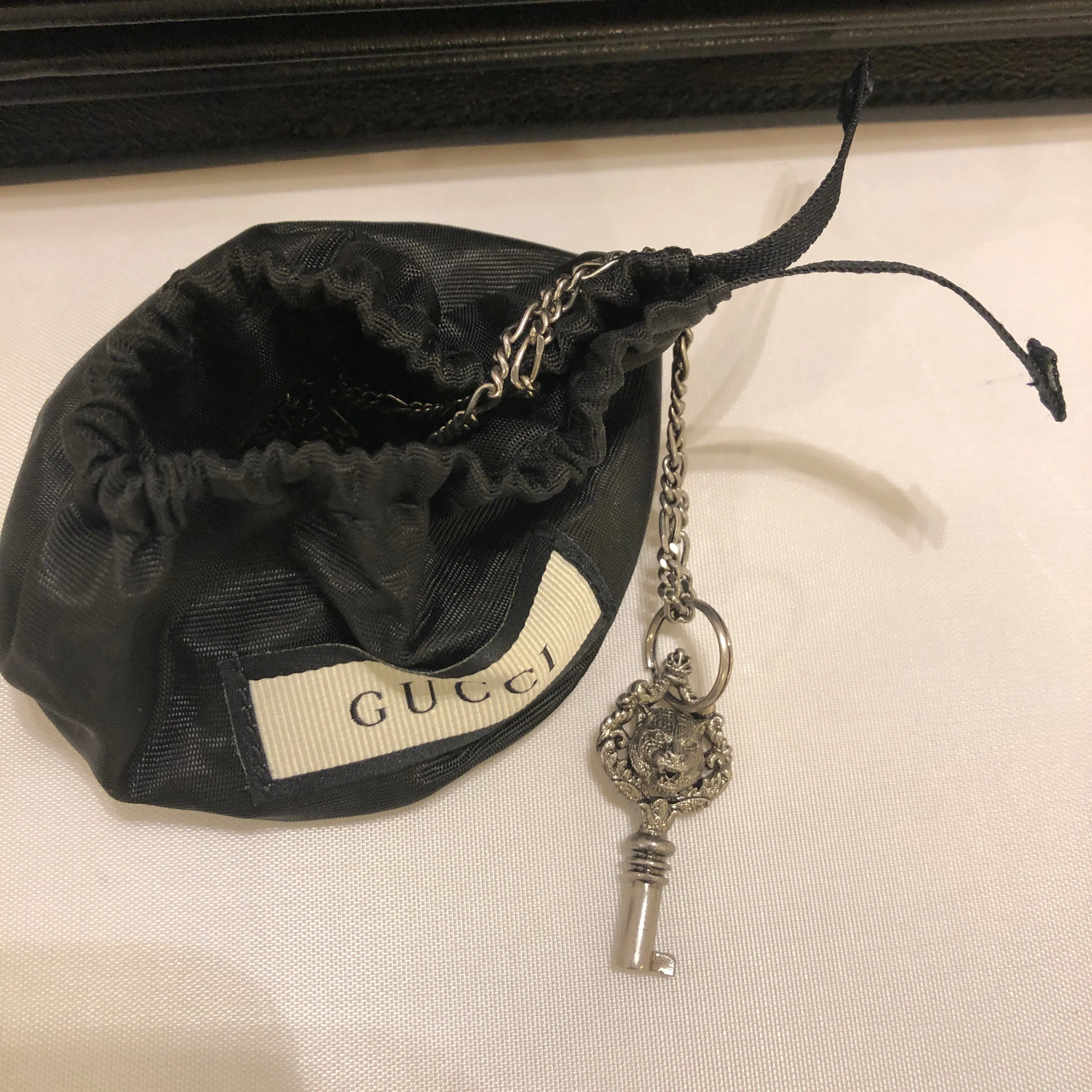 Gucci Hand Painted Padlock Cutch in Black