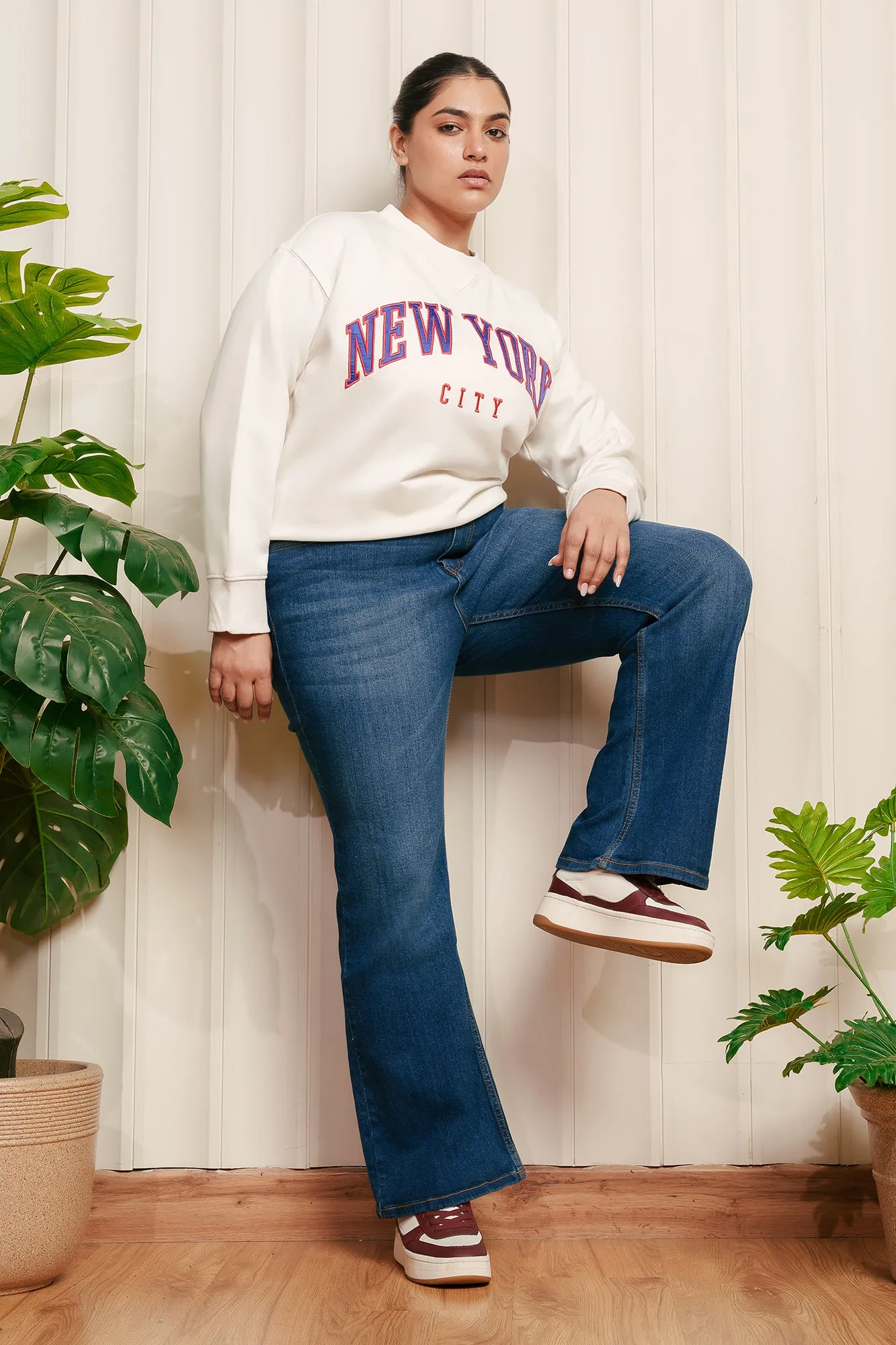 Gym Baddie Indigo Curve Bootcut Jeans