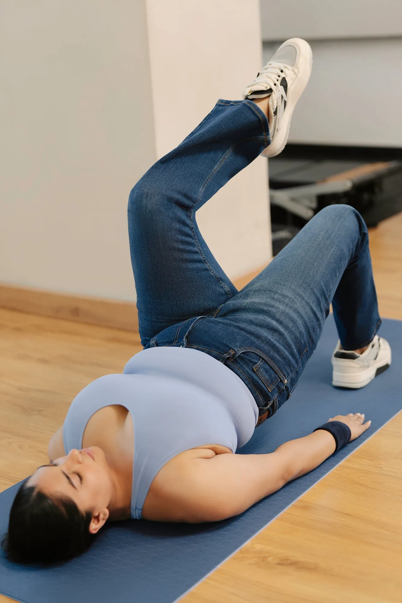 Gym Baddie Indigo Curve Bootcut Jeans