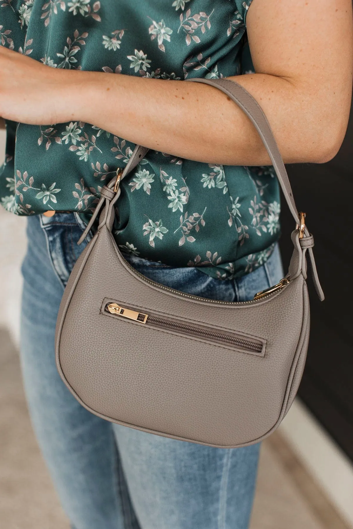 Having The Best Time Shoulder Bag- Grey