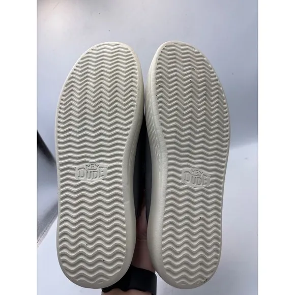 Hey Dude Men's 8.5 Austin Craft Work Wear Grey/white
