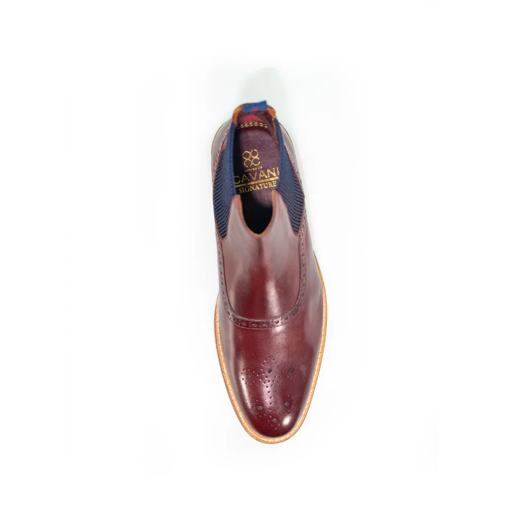 House of Cavani Moriarty Burgundy Chelsea Boots