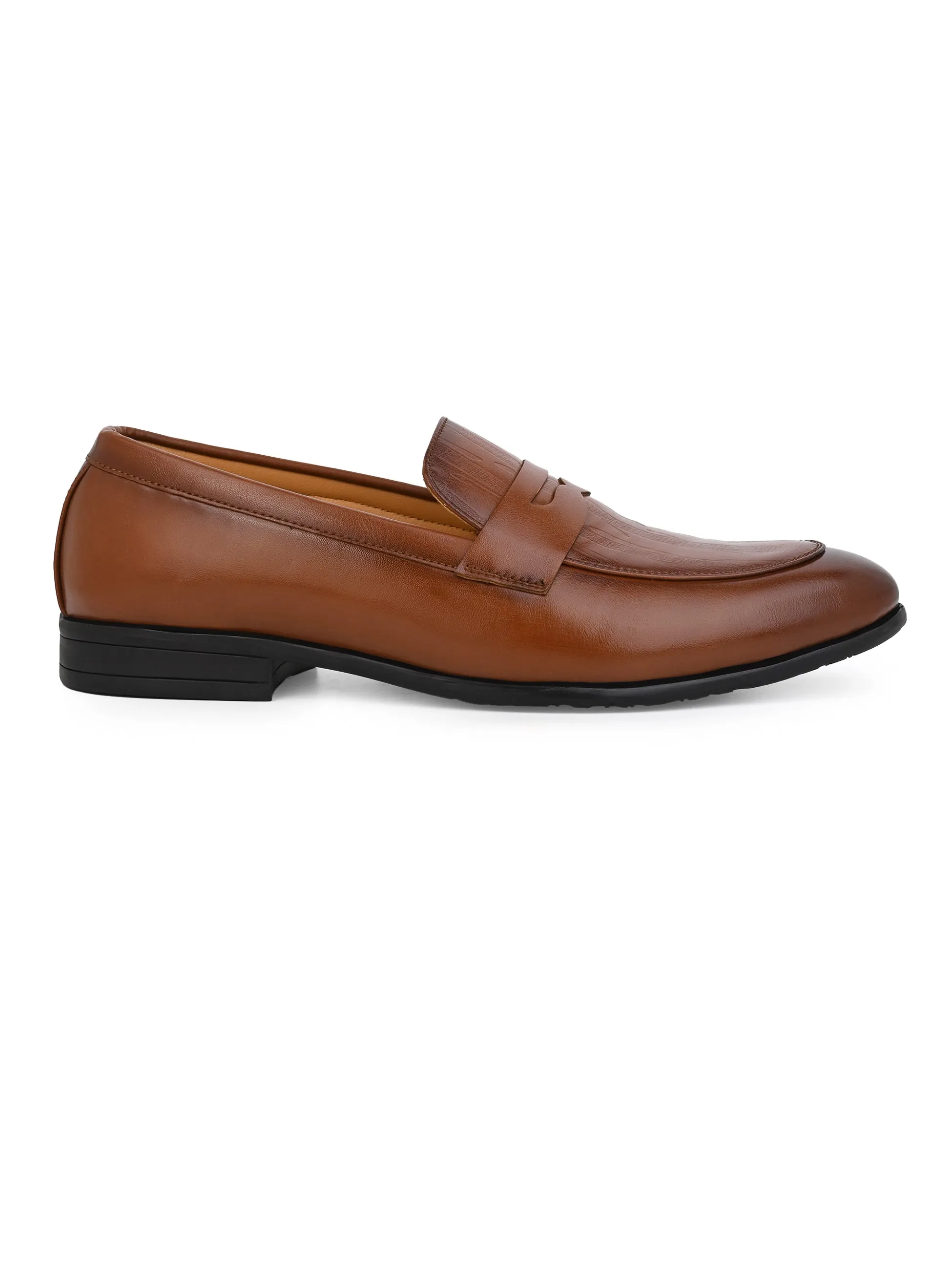 Hydes N Hues Tan Classical Formal Slip-On Shoe for Men