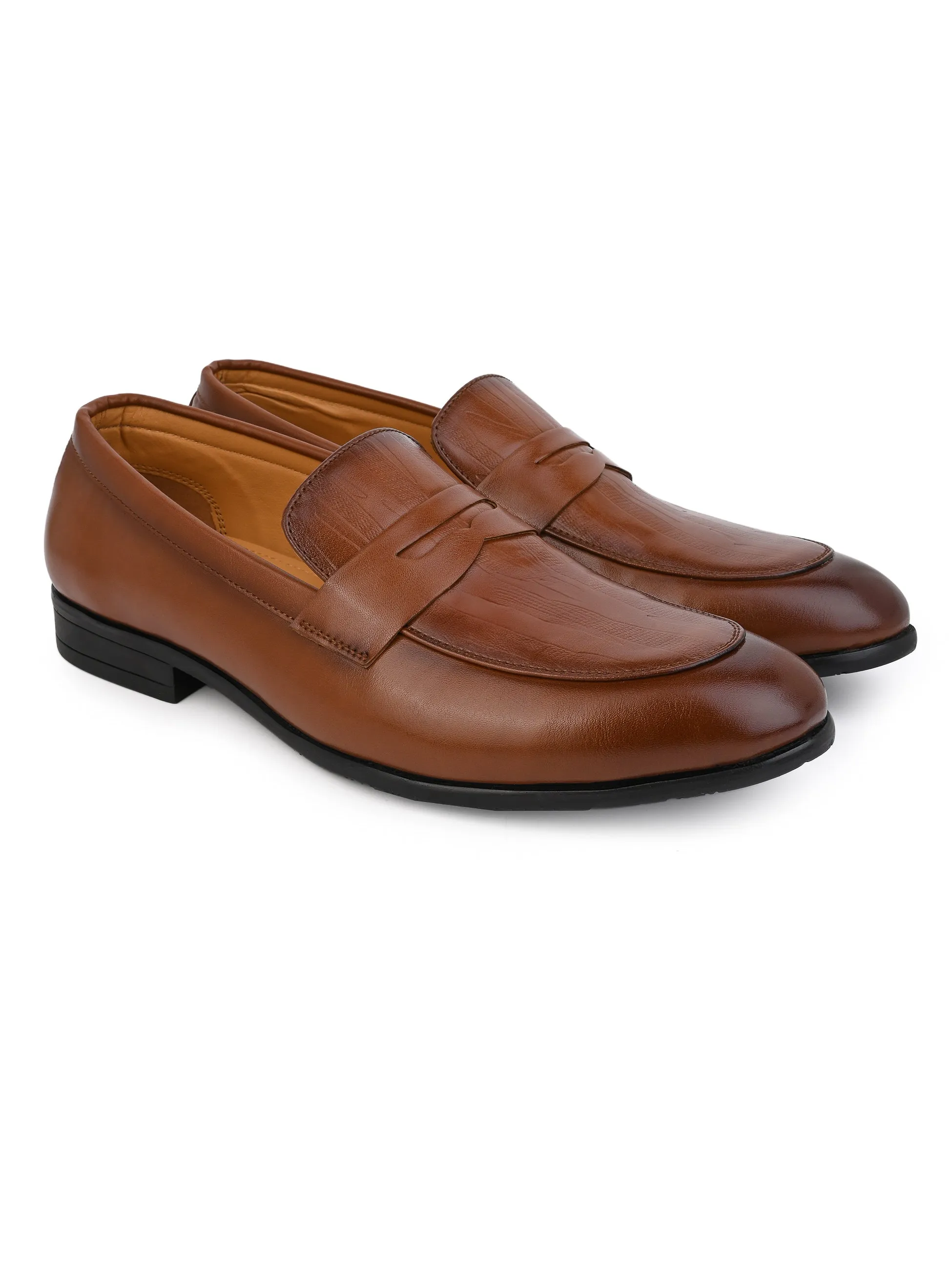 Hydes N Hues Tan Classical Formal Slip-On Shoe for Men