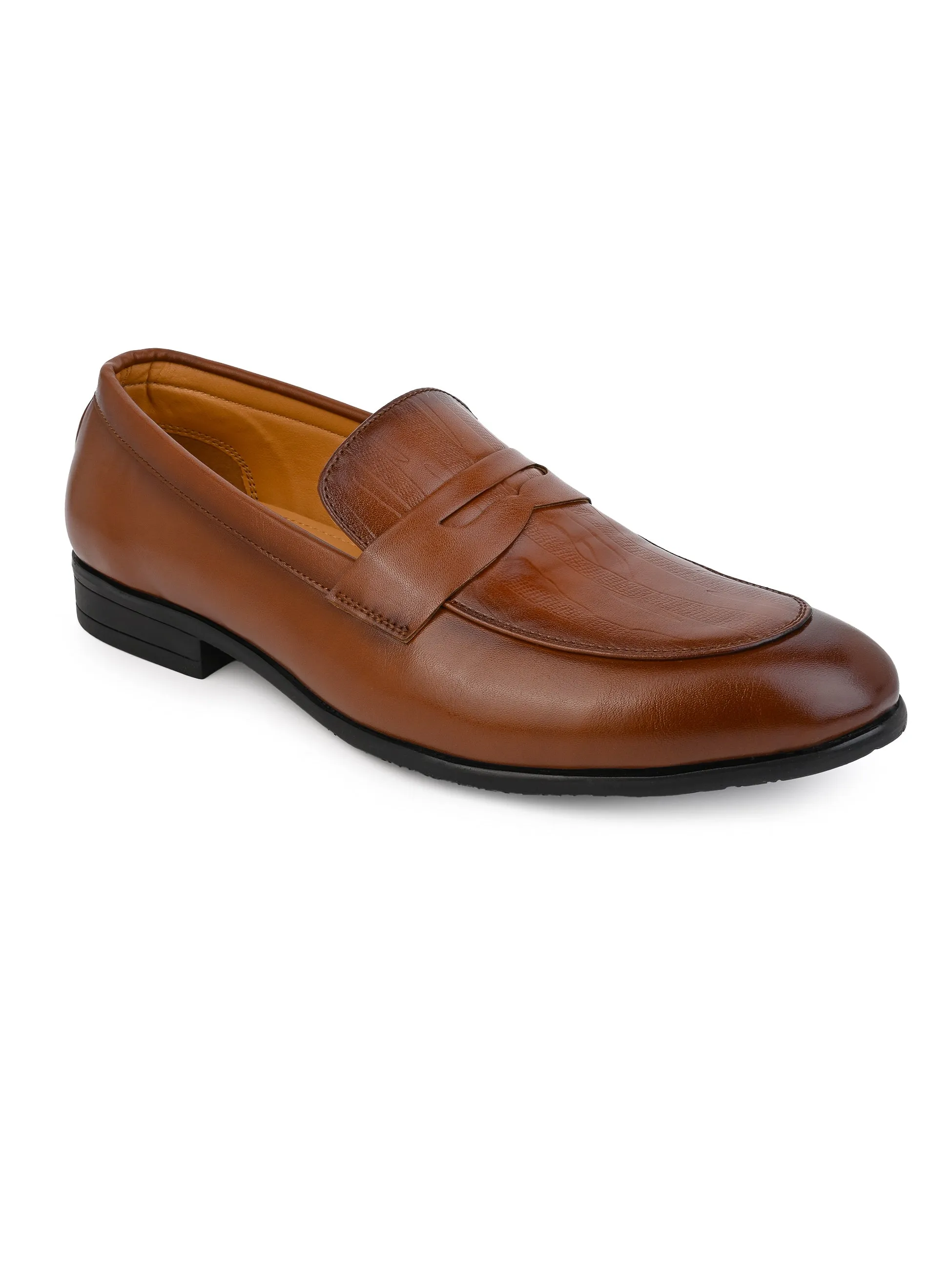 Hydes N Hues Tan Classical Formal Slip-On Shoe for Men
