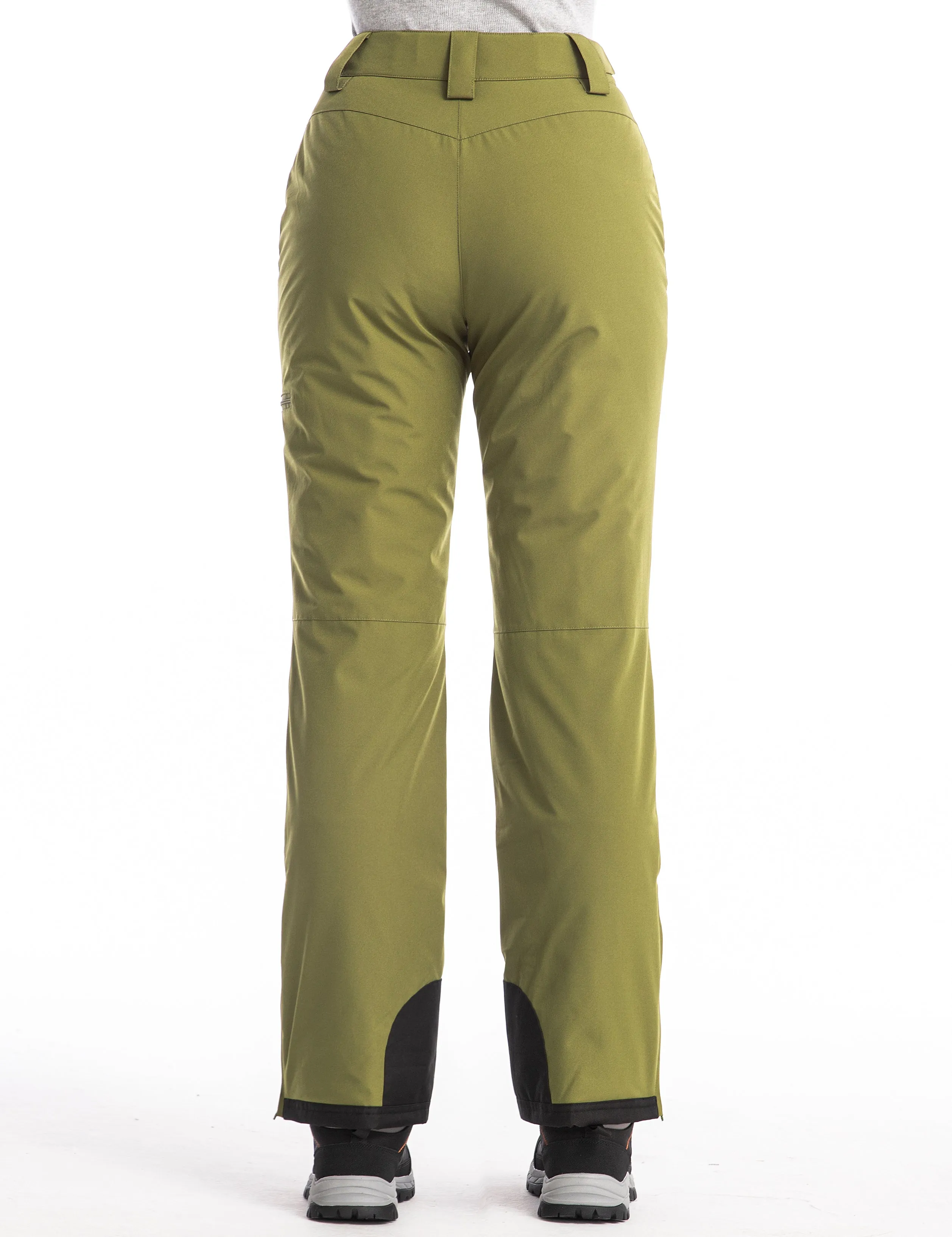 iCreek Womens Snow Pants Insulated Winter Warm Snow Trousers Sports Windproof Outdoor（Olive Green）