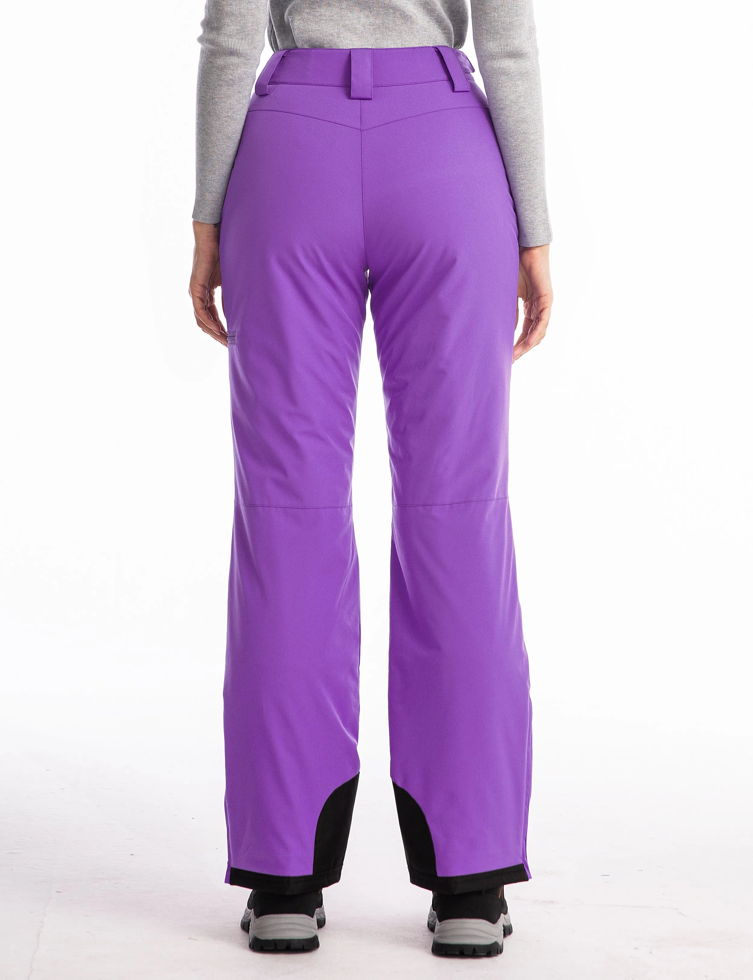 iCreek Womens Snow Pants Insulated Winter Warm Snow Trousers Sports Windproof Outdoor（Purple）