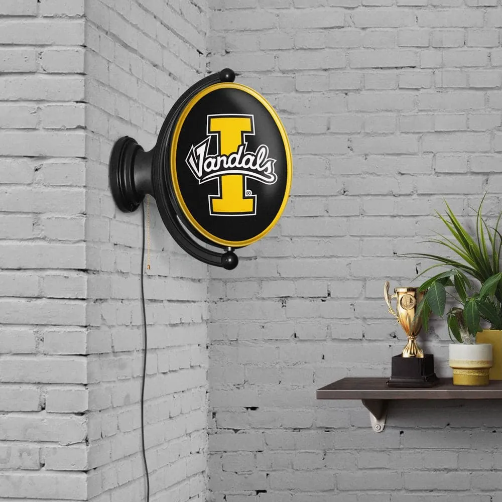 Idaho Vandals: Original Oval Rotating Lighted Wall Sign
