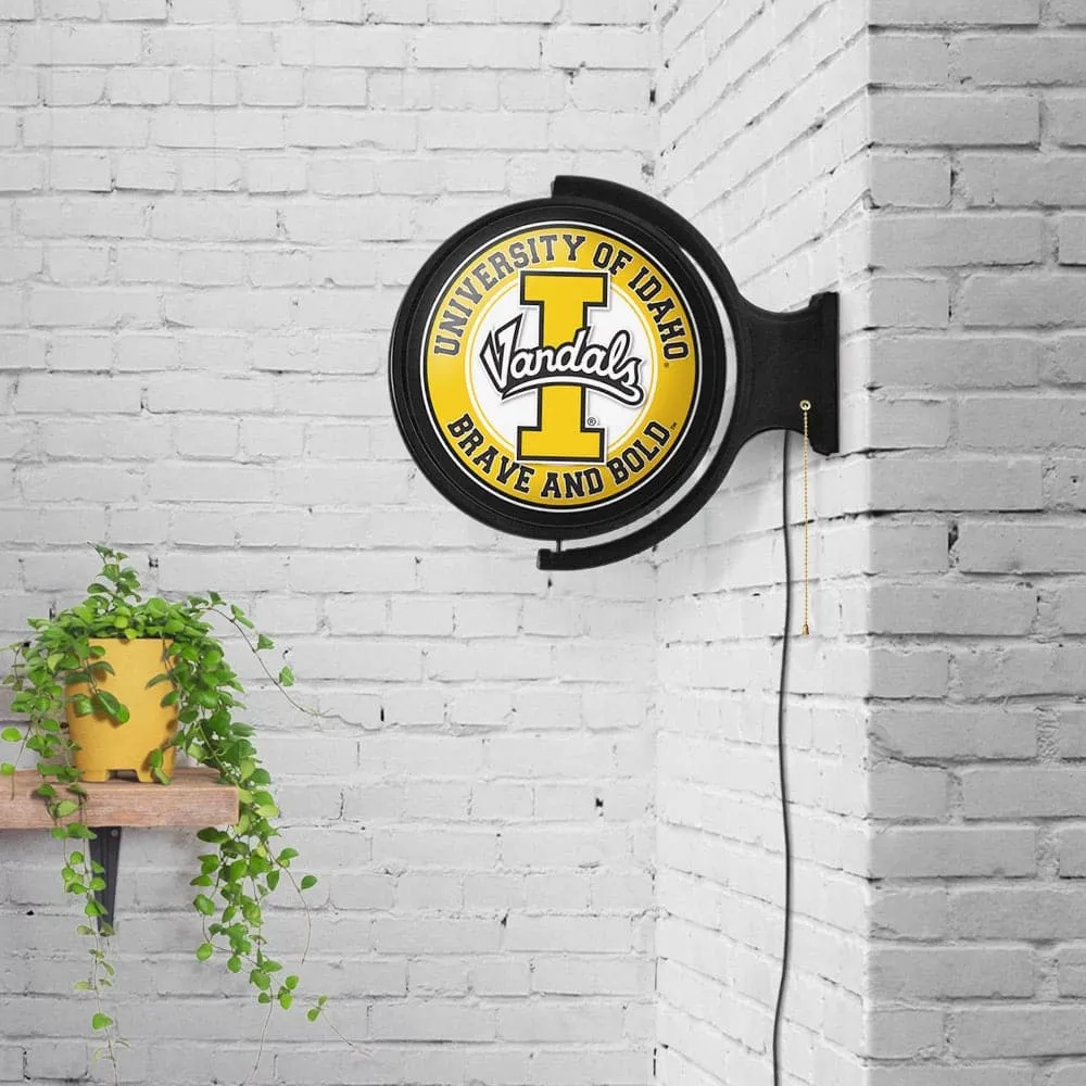 Idaho Vandals: Original Round Rotating Lighted Wall Sign