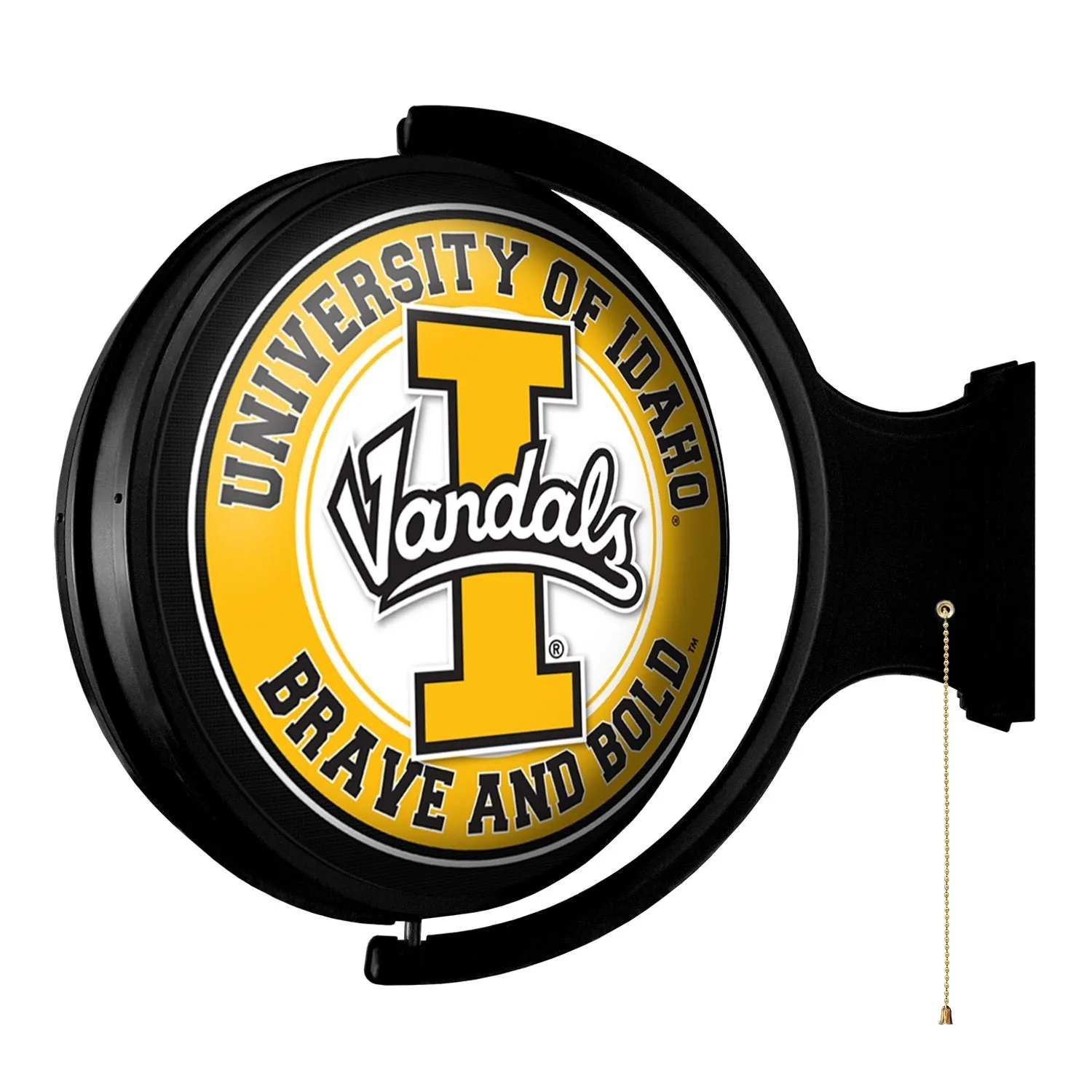 Idaho Vandals: Original Round Rotating Lighted Wall Sign
