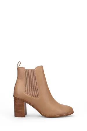 Inniu Catwalk Clover Slip on Ankle Boots Nude