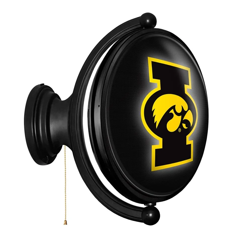 Iowa Hawkeyes: Original Oval Rotating Lighted Wall Sign