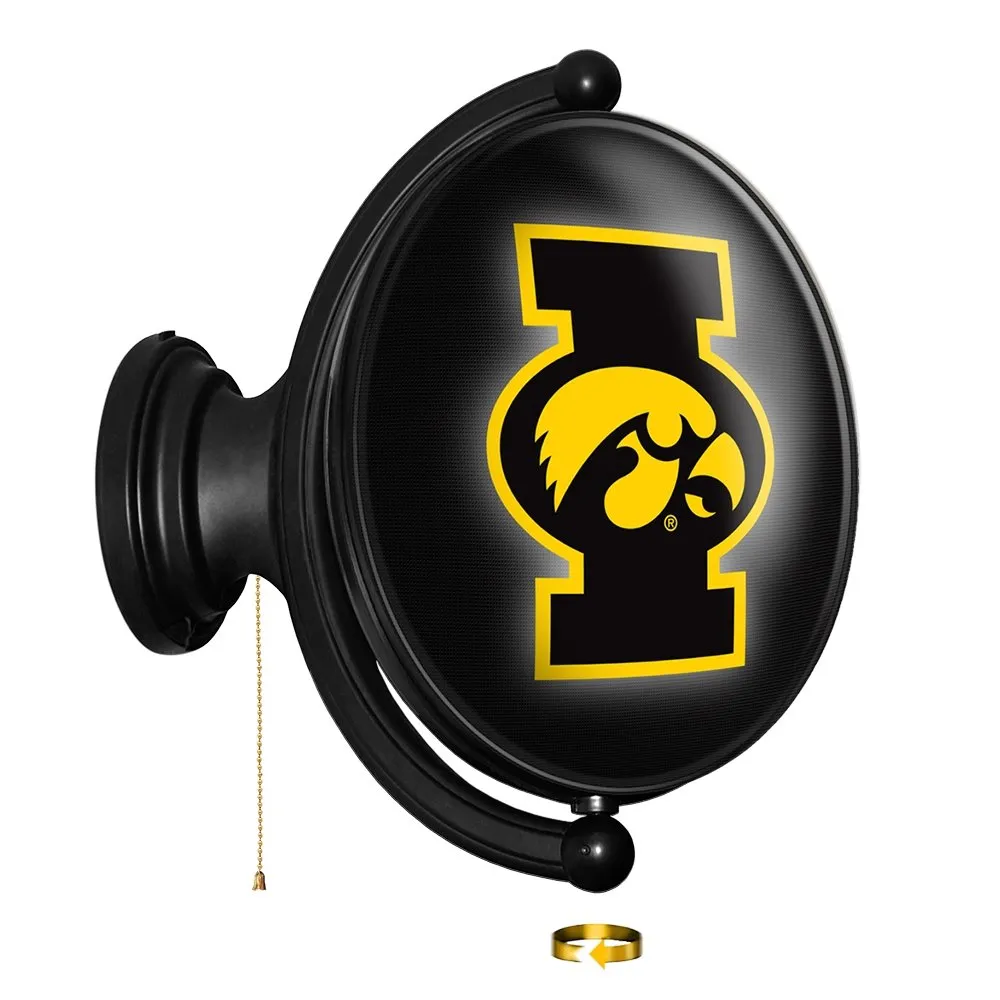 Iowa Hawkeyes: Original Oval Rotating Lighted Wall Sign
