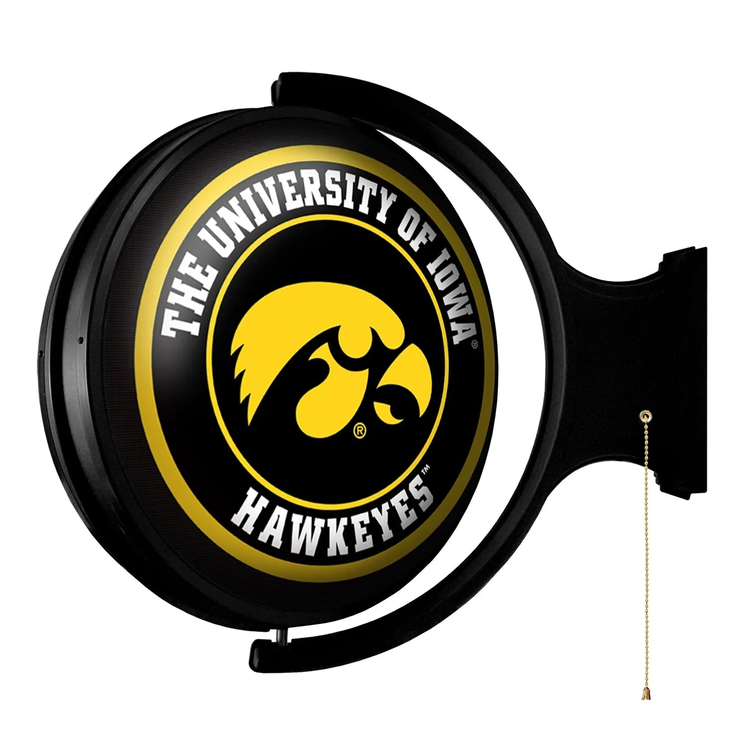 Iowa Hawkeyes: Original Round Rotating Lighted Wall Sign