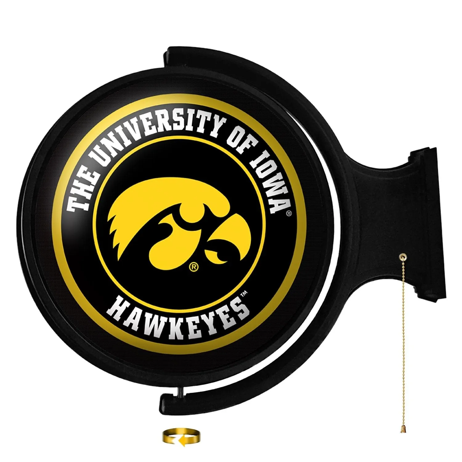 Iowa Hawkeyes: Original Round Rotating Lighted Wall Sign